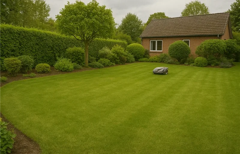 Privatgarten Wandsbek - Gartenprofi Hamburg Referenz Privatgarten Wandsbek Hamburg - Perfekt gepflegter Rasen nach Gartengestaltung